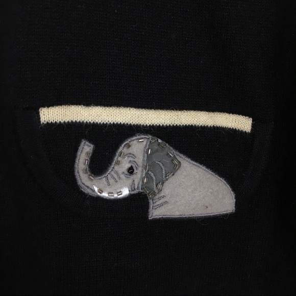 VINTAGE Cardigan Sweater Jack B Quick Animals Beaded Jungle Theme Size Medium - Picture 10 of 15